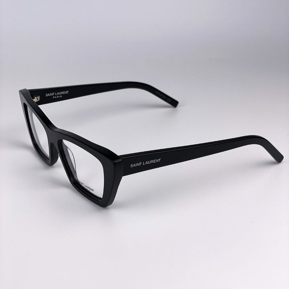 Saint Laurent SL291 001 Eyeglasses Black Blue Block Cat Eye Women - Picture 7 of 11
